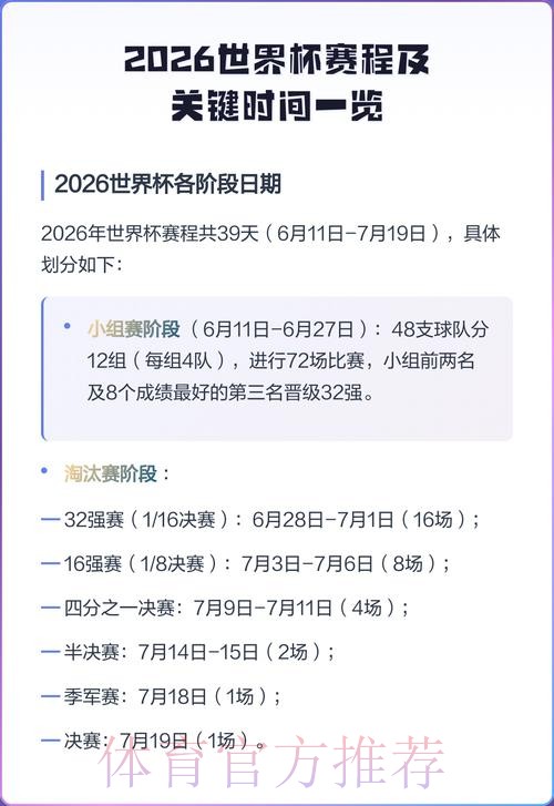 2026世界杯每日赛程最新最新时间表怎么查 2026世界杯每日赛程最新最新时间表怎么查