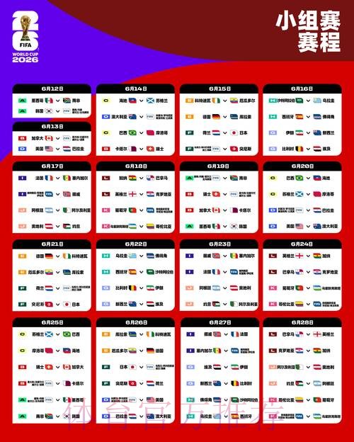 2026世界杯完整赛程今日比赛时间表怎么查